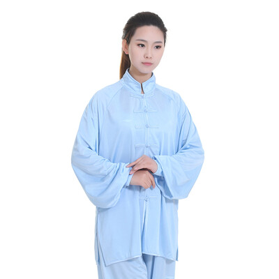 

Li Ning Taiji clothing men&women martial arts practice uniforms tai chi clothing fitness aerobics morning practice clothing performance clothing set basic models light blue S