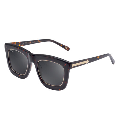 

Vogue (VEGOOS) 6106 Поляризованные солнцезащитные очки мужчин модные вождения зеркало солнцезащитные очки черный ящик серый