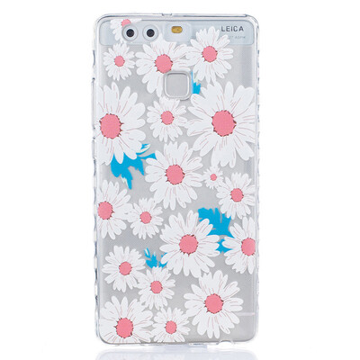 

Big chrysanthemum Pattern Soft Thin TPU Rubber Silicone Gel Case Cover for HUAWEI P9