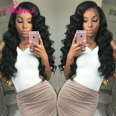 

Unprocessed 7A Grade Hair Peruvian Body Wave Human Hair Weave 4 Bundles lot Natural Black Color Shireen Peruvian Virgin Hair