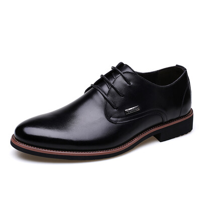 

Yichi EGCHI leather shoes men&39s business casual fashion wear-resistant leather shoes male 8096 black 41