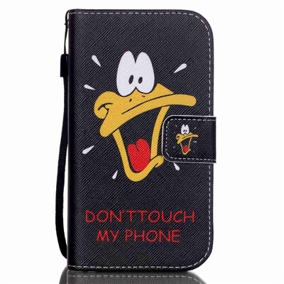 

Saliva Duck Design PU Leather Flip Cover Wallet Card Holder Case for SAMSUNG G360
