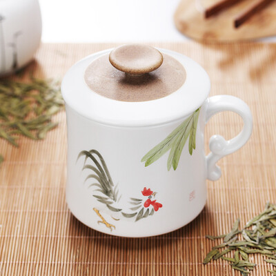 

Jay Chou Ceramics Cups Handmade Ceramic Cups with Filtration Ceramic Cups Gloves Men&39s Office Tea Cups Chicken Dancing