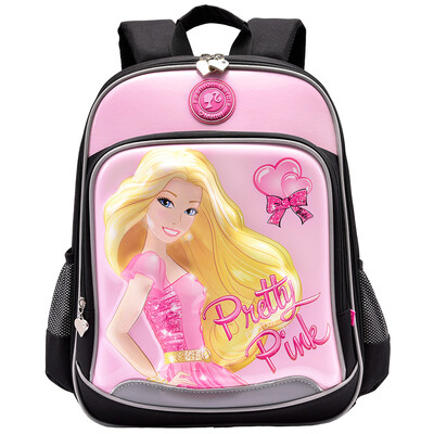 

Барби (Barbie) Schoolbag детские школьные сумки рюкзак обременяет девушка принцесса EVA 2--6 классов мультфильм принцесса пакет мечта ZZ161979-1B Rose