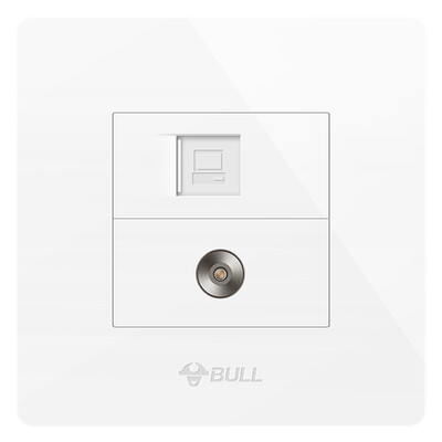 

Bull (BULL) switch socket G07 series two TV socket 86 type panel G07T233 white