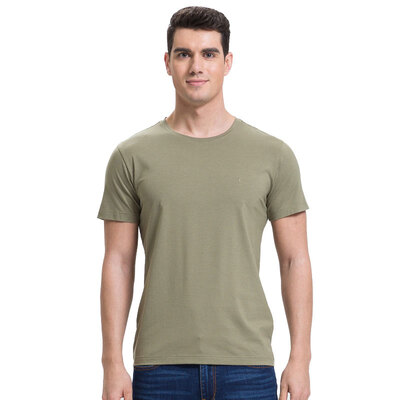 

TRIES мужская футболка круглый воротник стройная одежда сплошной цвет