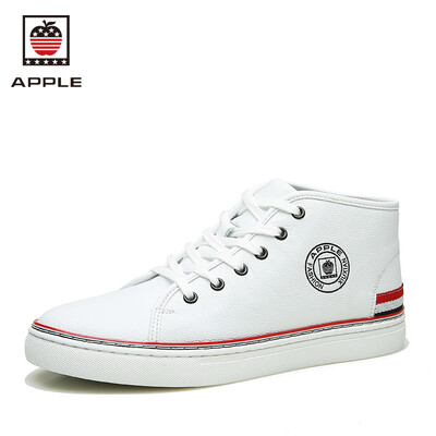 

Apple running shoes for men Genuine Leather black mens sneakers