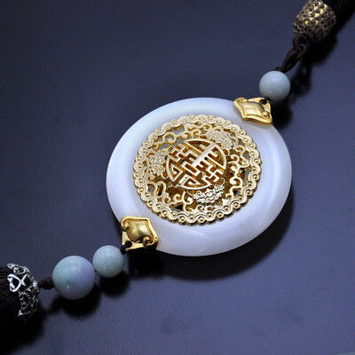 

Jingdong supermarket] Carly decorated car pendant car accessories Jinyu full house double tassels