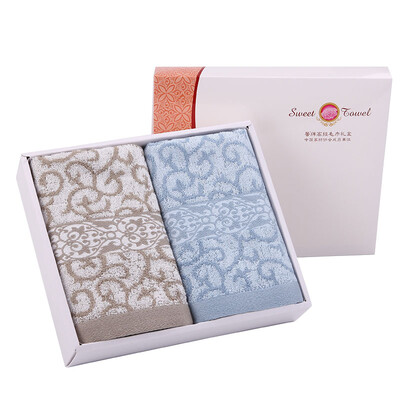 

Jingdong supermarket] Xin brand Rome hospitality senior bamboo fiber towel gift box (bronze ancient blue