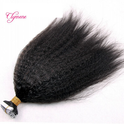

Clymene Hair Kinky Straight Skin Weft Hair Extensions 40 pcsset Brazilian Virgin Hair Tape Hair Extensions