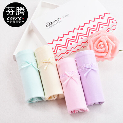 

Fen Teng can be underwear underwear pants comfortable breathable high waist to mention buttocks pure color ladies triangle underwear 4 loaded T3616119 light purple pink beige light green M