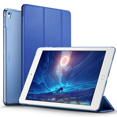 

(ESR) Apple iPad Pro 9,7-дюймовый корпус / оболочка легкая капля / трехкратный кронштейн кожаные перчатки серия матрос синий