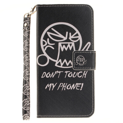 

Do not touch me Design PU Leather Flip Cover Wallet Card Holder Case for LG G5