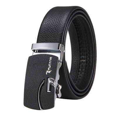 

Woodpecker (TUCANO) Men's automatic buckle belt simple leisure first layer of cattle young pants belt WDE5462A-89B0 black