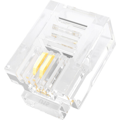 

Shanze SAMZHE SJ-3250 6P2C telephone crystal head voice telephone line connector RJ11 telephone voice crystal head 50