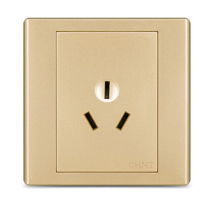 

Zhengtai CHNT socket panel air conditioning three hole socket 16A champagne gold 7C series NEW7-C10812