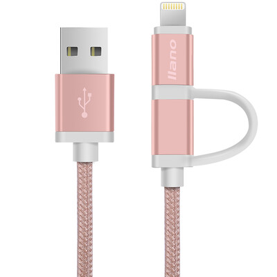 

Green giant llano Apple certified data cable Apple 5S data cable Apple 6 data cable MFI certified iPhone6 ​​plus Ipad pro mini charging line rose gold