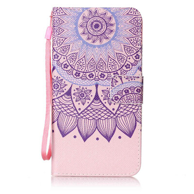 

Purple Sunflower Design PU Leather Flip Cover Wallet Card Holder Case for LG Stylus LS770