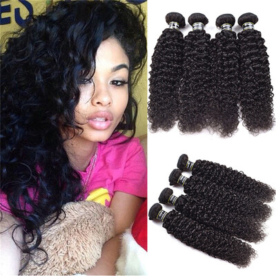 

Amazing Star Peruvian Virgin Hair Kinky Curly 4 Bundles Human Hair Weave Thick&Soft Kinky Curly Hair Bundles Double Weft