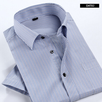 

Men's summer fashion short-sleeved striped shirt