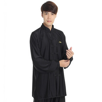 

Li Ning Taiji Men and women martial arts practicing uniforms tai chi clothing fitness aerobics morning exercises practicing suit suit entry level black M