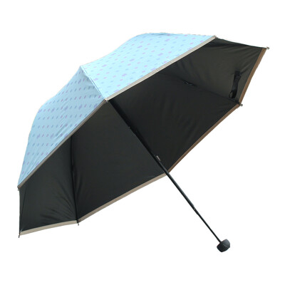 

Heaven umbrella UPF50 case light discoloration black silk silk dotted spend three fold mushroom sunny umbrella sun umbrella Tianlan 30075ELCJ