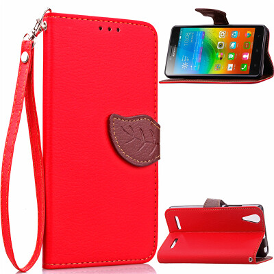 

Red Design PU Leather Flip Cover Wallet Card Holder Case for Lenovo K3A6000