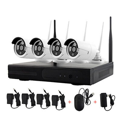 

Hetai 4 Road 720P Wireless NVR Network WIFI Home HD Camera Remote