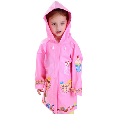 

hugmii children raincoat cute cartoon waterproof primary school students pony cake L