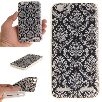 

Totem flowers Pattern Soft Thin TPU Rubber Silicone Gel Case Cover for Lenovo VIBE K5