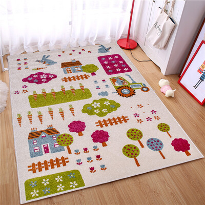 

Li home sofa blanket living room bedroom sofa coffee table simple cartoon baby slippery carpet blue elves 011901 120 170cm