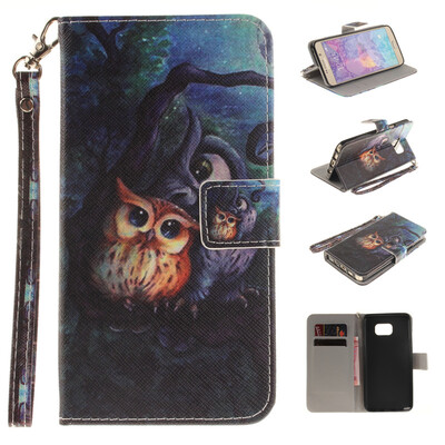 

Oil painting owl Design PU Leather Flip Cover Wallet Card Holder Case for SAMSUNG GALAXY NOTE 5