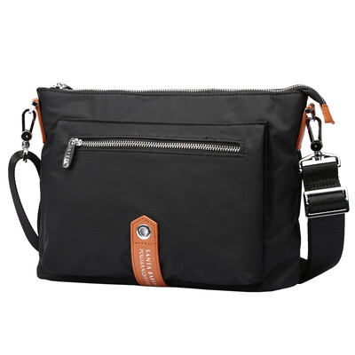 

St Paul&39s men&39s bag shoulder casual men&39s cross Messenger bag Korean version of the men&39s canvas bag multi-functional package black
