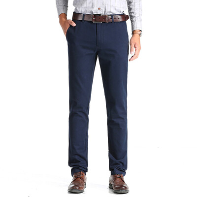 

Wealthy bird FUGUINIAO casual pants men's business casual Slim pants wild tide pants trousers 16042FG833 dark blue 36