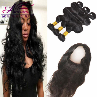 

Brazilian 360 lace frontal with bundles body wave with closure lace frontal with bundles 3 bundles and frontal closure