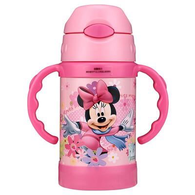 

Disney (Disney) изоляция Кубка Minnie 260ML детская нетоксичная солома с ручкой детская чашка из нержавеющей стали HM1966R