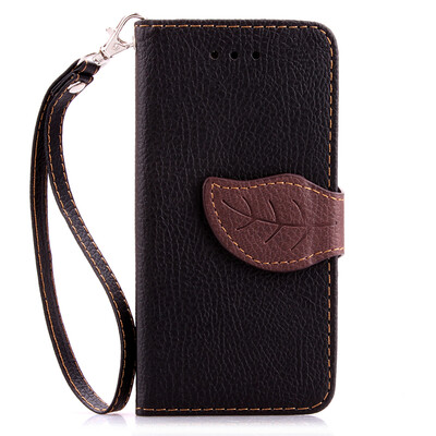 

Black Design PU Leather Flip Cover Wallet Card Holder Case for Apple iPhone 5G/5C/5S