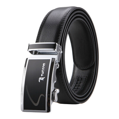 

Дятел (TUCANO) Повседневный деловой пояс для мужчин Автоматическая пряжка Мягкий пояс WDE3752A-88B0 Черный