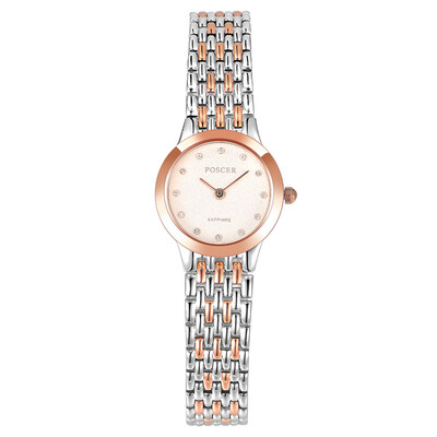 

Porsche (POSCER) rose gold square quartz watch waterproof tungsten steel bracelet models 50021L.RRE