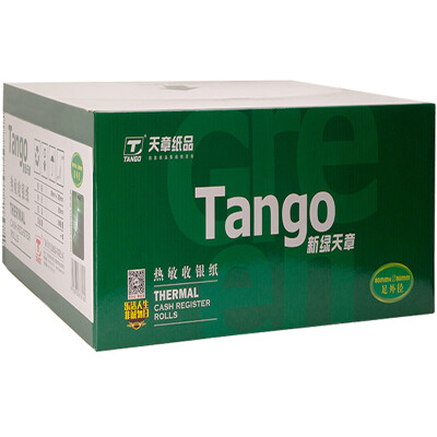 

Tianzhang (TANGO) new green days chapter 80mm * 80mm (foot track) thermal cash register paper / notes / supermarket ticket paper 60 m / volume 50 volumes / box