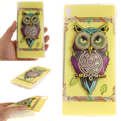 

Сова Pattern Мягкий тонкий ТПУ Резиновая крышка силиконовый гель чехол для SONY Xperia C6