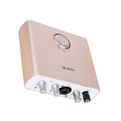 

Aiken (iCON) USB external sound card (network K song card / Mobile-R / / support dodge echo reverb phone sound / built-in 48V power supply / packet debugging)