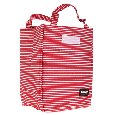 

Jingdong supermarket Jingtang fresh lunch box lunch when the magic stickers multi-functional portable cold insulation package red&white striped section 9L