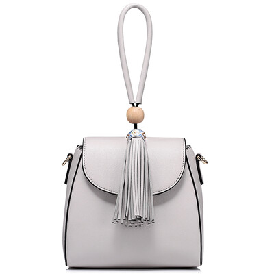 

New York Lan NUCELLE handbags new chain hand bag women fashion wild tassel bag shoulder bag female Messenger small square wave tide 992 black