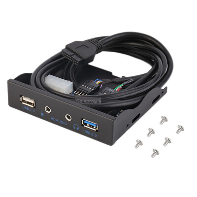 

USB 3.0 2.0 Port HUB + HD Audio PC Floppy Expansion Front Panel Connector