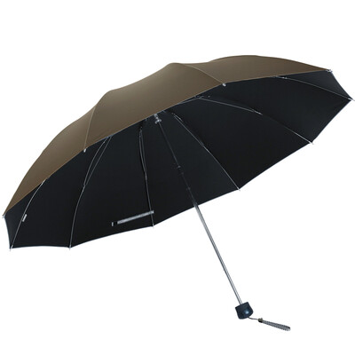 

[Jingdong supermarket] heaven umbrella black rubber to strengthen the reinforcement three fold sunny umbrella 33188E blue gray