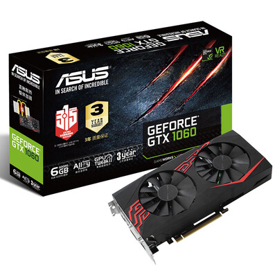 

ASUS GTX1060-O6G-GAMING 1569-1784MHz 6G 8GHz GDDR5 PCI-E30 graphics card