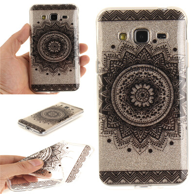 

Black mandala Pattern Soft Thin TPU Rubber Silicone Gel Case Cover for Samsung Galaxy J3J310