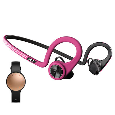 

Plantronics BackBeat FIT беспроводного стерео музыка Bluetooth гарнитура спортивный азарт красный + несоответствие SHINE2 умный браслет роз комбинированных пакетов золота