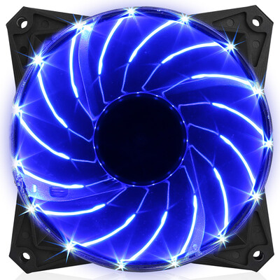 

(SAMA) солнечный ветер 12CM синий вентилятор корпуса (15 светодиодных синих ламп / запуск низкого напряжения / впрыск ABS / 550MM длинный кабель / низкий уровень шума / эффективное охлаждение)